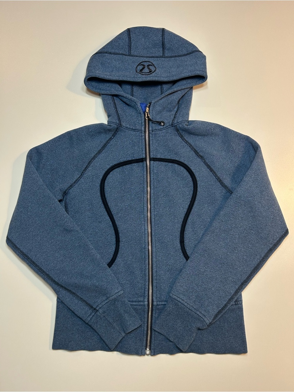 Lululemon Scuba Full Zip Hoodie Special Edition Contrast Outline Blue Heather
